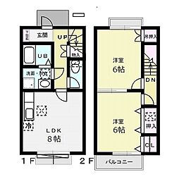 ベルヴェデール 2DKの間取図画像