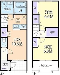 La・Sylphide(ラ・シルフィード) 2LDKの間取図画像