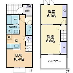 メゾン・ドゥ・フォレスト 2LDKの間取図画像