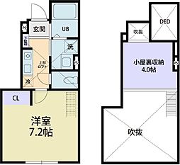 Mtグランデ1 1Kの間取図画像