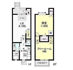 FoliarSakama 2DKの間取図画像