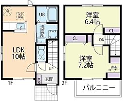 楓 A 2LDKの間取図画像