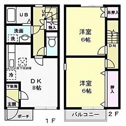 ウィンドベルB 2DKの間取図画像