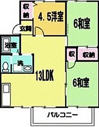 フレスカ21C 3LDKの間取図画像