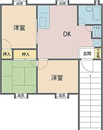 間取図画像 3DK