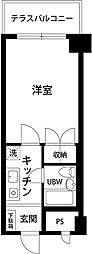 信開ドムス舞崎 1Kの間取図画像