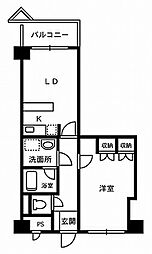 信開ドムス舞崎 1LDKの間取図画像