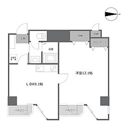 ウィンベル東館 1LDKの間取図画像