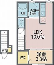 仮称）経田新築アパート 202 ｜ 福井県福井市経田1丁目1404（賃貸アパート1LDK・2階・36.25㎡） その2