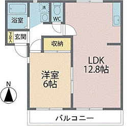 BONハイツ'92 1LDKの間取図画像