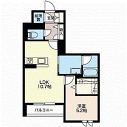 グランドディアコート大宮 3階1LDKの間取り