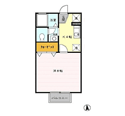セレステ・オーリ 2階1Kの間取り