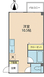 サンセリテ・ヴェラ ワンルームの間取図画像