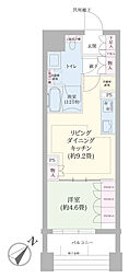 GREENPARK文京千石 1LDKの間取図画像