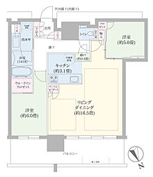 グランドシティータワー 2LDKの間取図画像