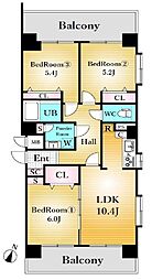 セザール赤塚ガーデン 新規内装リフォーム物件 3LDKのリビング/ダイニング