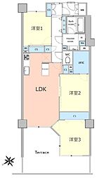 コスモ小竹向原メユール 新規内装リフォーム済み 3LDKの間取り