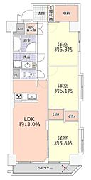 シャンボール志村坂上 3LDKの間取図画像