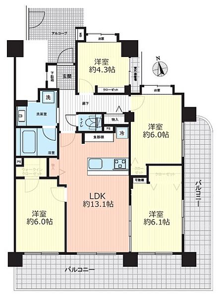 室内はリノベーションしてのお引渡しです。キッチンなどの水廻りやフローリング、クロス、ドアなど一新します。