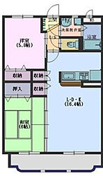 レピエスヌーヴ 2階3LDKの間取り