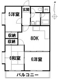 丸ビル 3DKの間取図画像