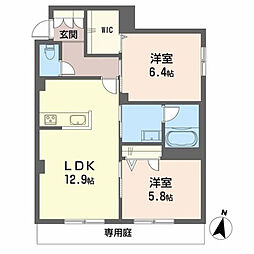 シャーメゾンSUN 2LDKの間取図画像