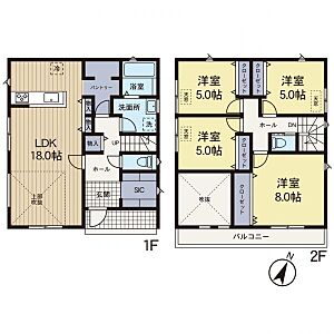 間取り:2号棟間取り図 間取り:2号棟間取り図