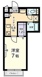 ストラッセ 1Kの間取図画像