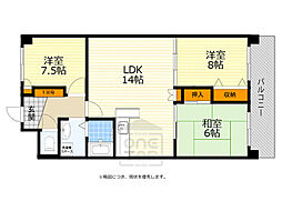 ロイヤルグレイスヴィラ 3階3LDKの間取り