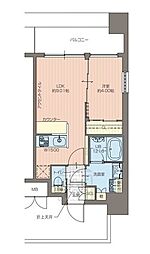 プレジオ緑地公園 9階1LDKの間取り