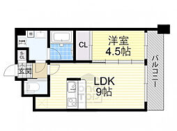 プレジオ緑地公園 10階1LDKの間取り