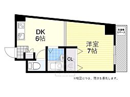 サンパレス刀根山 1DKの間取図画像