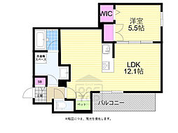 （仮称）吹田市昭和町ヘーベルメゾン 2階1LDKの間取り