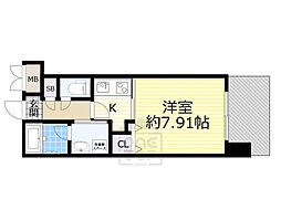 Osaka Metro御堂筋線 江坂駅 徒歩6分の賃貸マンション 6階1Kの間取り