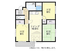 シェリール 1階3LDKの間取り