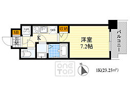 スペーシア江坂広芝町 10階1Kの間取り