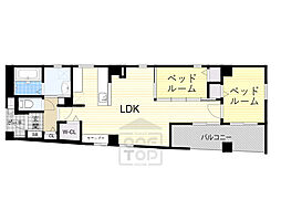 吹田市片山町1丁目マンション 2LDKの間取図画像