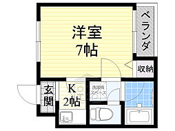 フォレストヴィラ 1Kの間取図画像