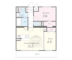 パークサイド健都 1SLDKの間取図画像