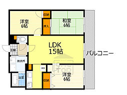 ボヌール千里中央 3LDKの間取図画像