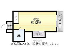 メゾンクレール ワンルームの間取図画像