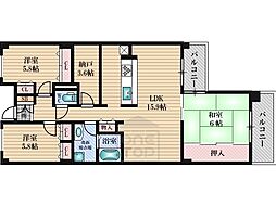 アーバンパーク緑地公園 3LDKの間取図画像
