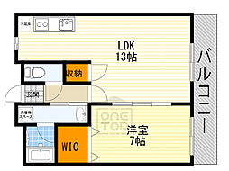 アドニスセンリ 1LDKの間取図画像