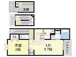 ラ・フォンテ 1LDKの間取図画像