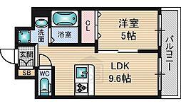 第1関根マンション 1LDKの間取図画像