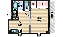 パクトール 1DKの間取図画像