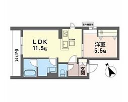 シャーメゾンLINDENPLACE 1LDKの間取図画像