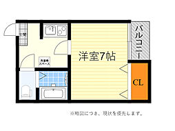 REBANGA江坂AP 1Kの間取図画像