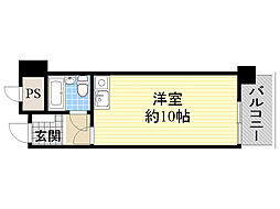 ミストラル川園 ワンルームの間取図画像