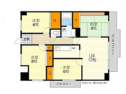 エトワール緑丘 4LDKの間取図画像
